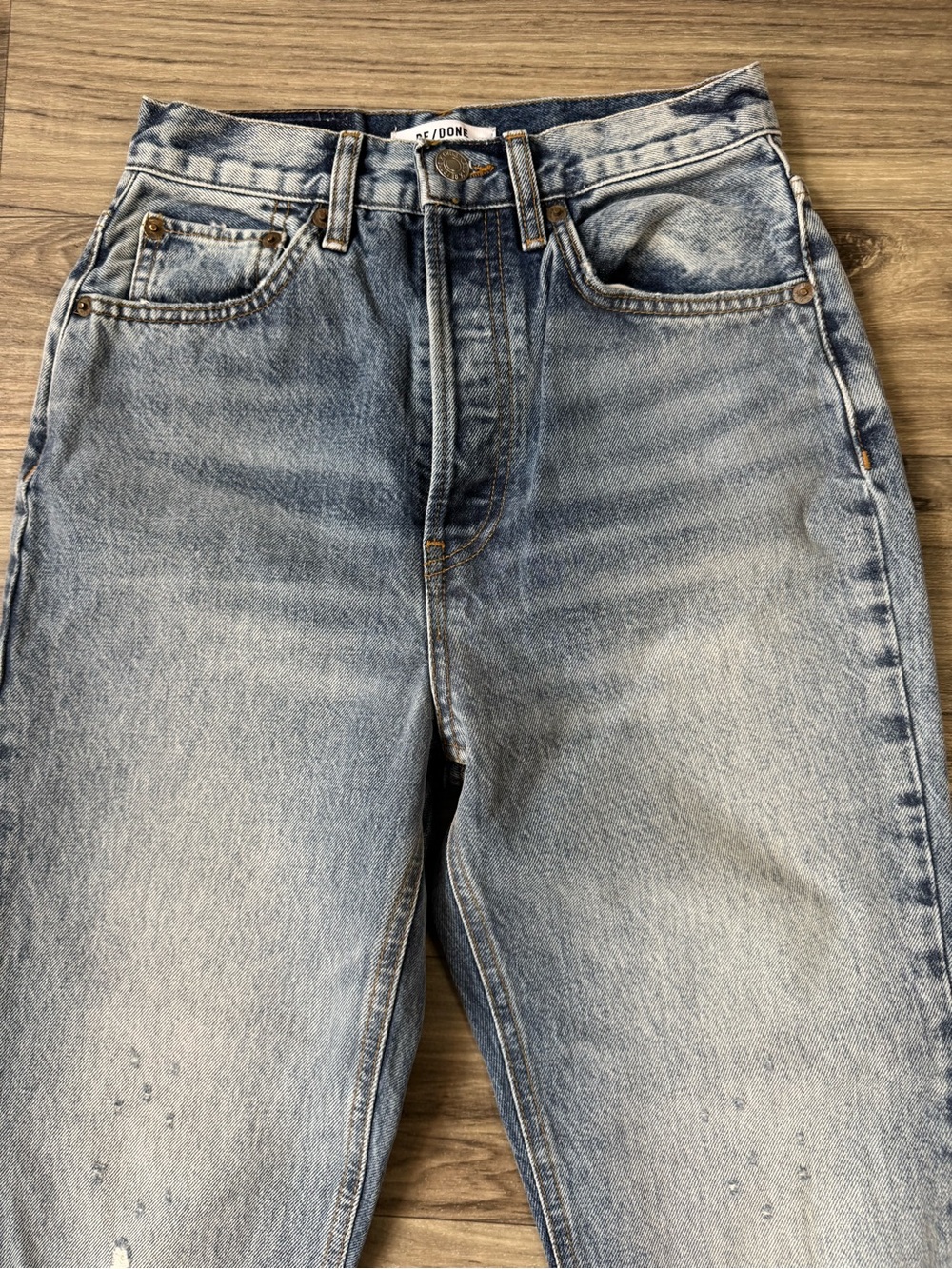 RE/DONE Super High Drain Pipe Jeans Size 25 - Picture 3 of 13